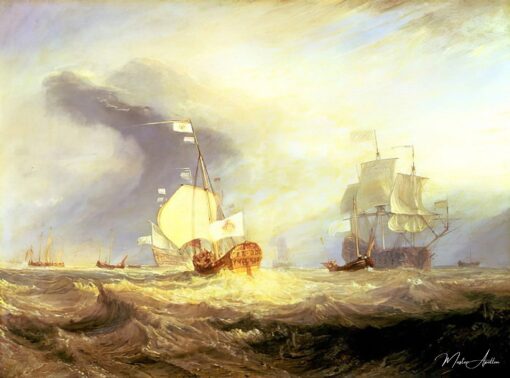 La barge de l’amiral von Trump à l’entrée du Texel en 1645 – William Turner William Turner