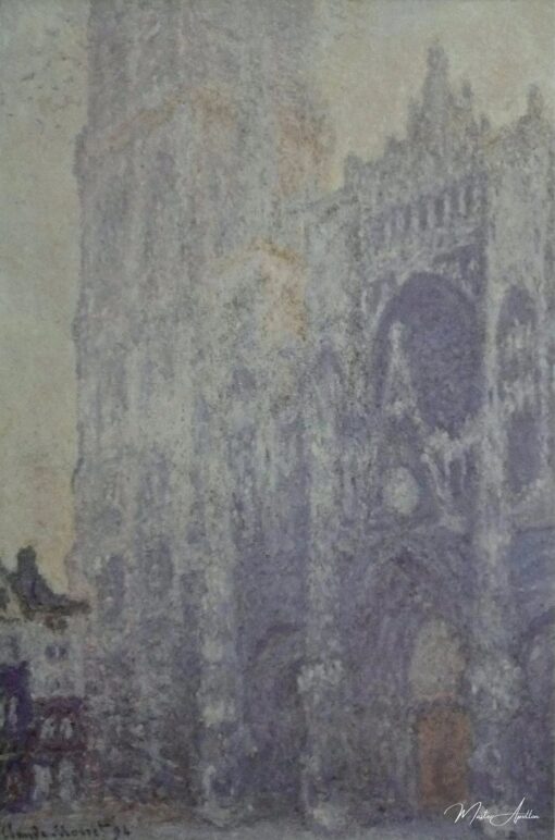 La Cathédrale de Rouen. Le portail et la tour Saint-Romain, effet du matin ; harmonie blanche (W1346) – Claude Monet Claude Monet
