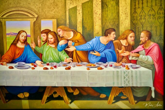 La Cène – Une réinterprétation du chef-d’œuvre de Léonard de Vinci par Master Apollon | 270 x 160 cm La Galerie d'art en ligne art gallery 6