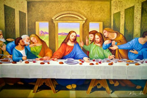 La Cène – Une réinterprétation du chef-d’œuvre de Léonard de Vinci par Master Apollon | 270 x 160 cm La Galerie d'art en ligne art gallery 5