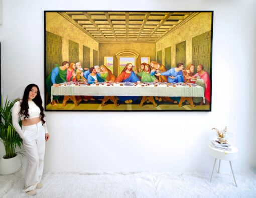 La Cène – Une réinterprétation du chef-d’œuvre de Léonard de Vinci par Master Apollon | 270 x 160 cm La Galerie d'art en ligne art gallery 3