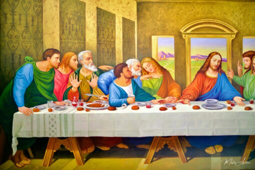 La Cène – Une réinterprétation du chef-d’œuvre de Léonard de Vinci par Master Apollon | 270 x 160 cm La Galerie d'art en ligne art gallery 7