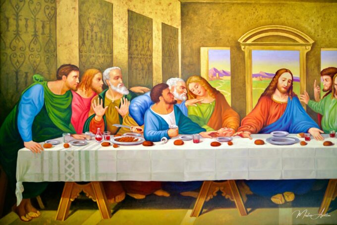 La Cène – Une réinterprétation du chef-d’œuvre de Léonard de Vinci par Master Apollon | 270 x 160 cm La Galerie d'art en ligne art gallery 7