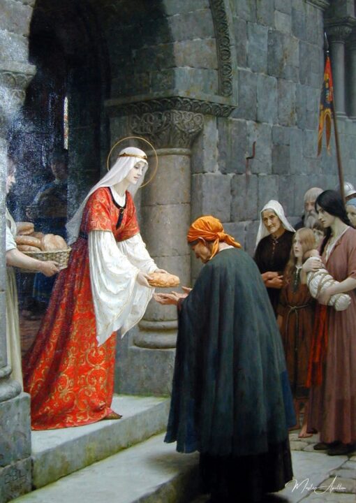 La Charité de Sainte Élisabeth de Hongrie – Edmund Leighton Edmund Leighton