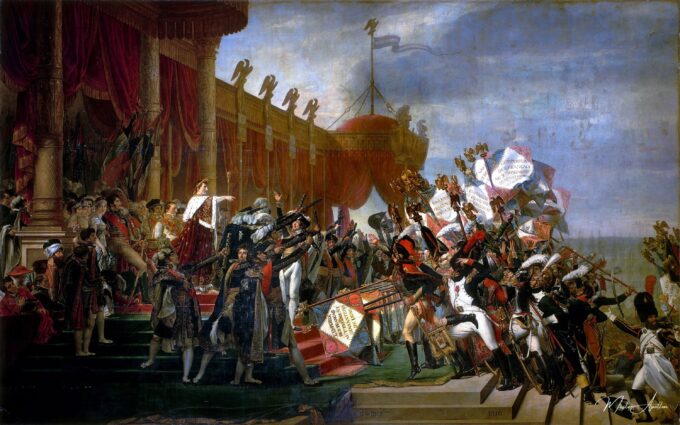 La distribution des normes de l’aigle – Jacques-Louis David Jacques-Louis David