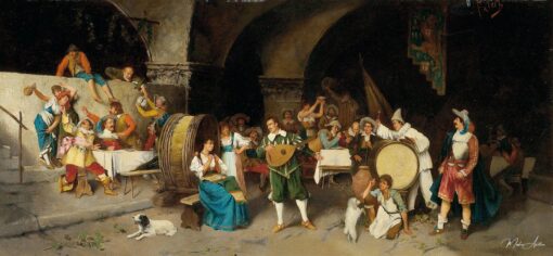 La fête à la Taverne – Luis Ricardo Falero Luis Ricardo Falero