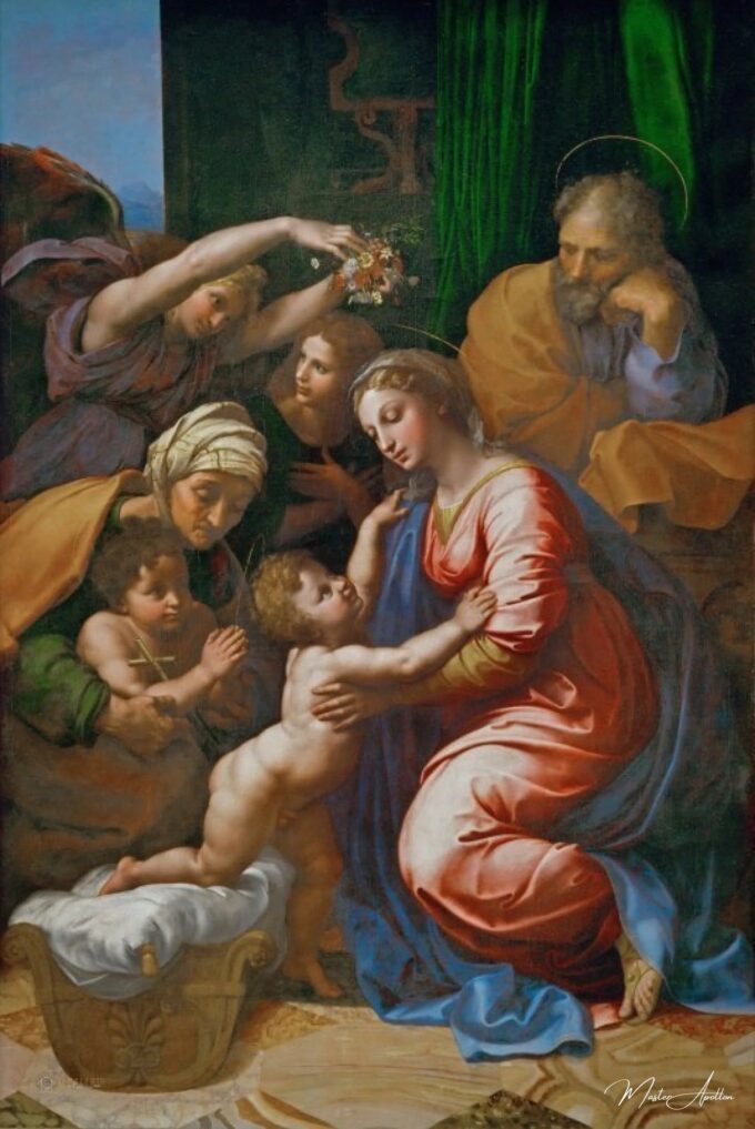 La grande sainte famille de Franz I – Raphaël (peintre) Raffaello Sanzio (Raphaël) 2