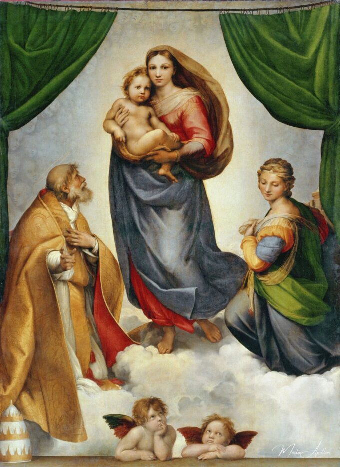 La Madone Sixtine – Raphaël (peintre) Raffaello Sanzio (Raphaël)