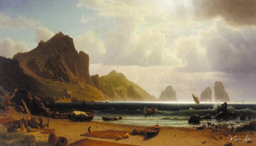 La Marina Piccola, Capri – Albert Bierstadt Albert Bierstadt