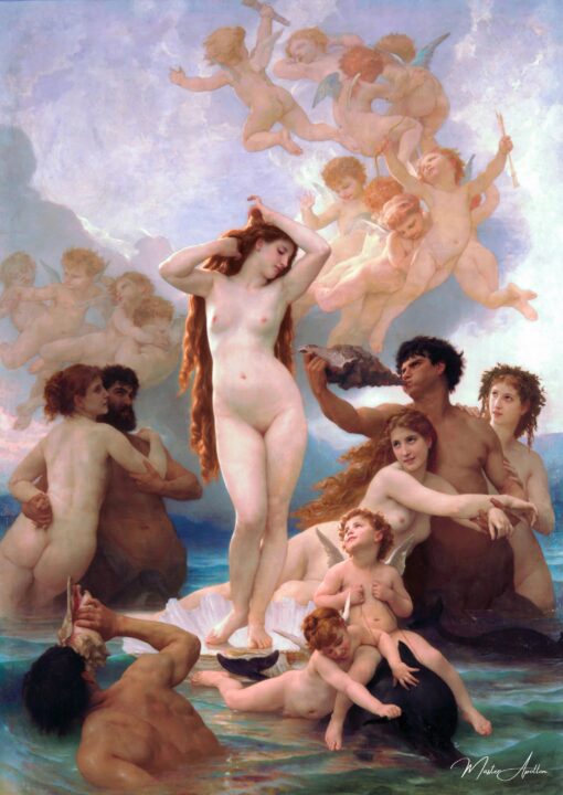 La Naissance de Vénus – William Bouguereau Reproduction de Tableaux Célèbres 2