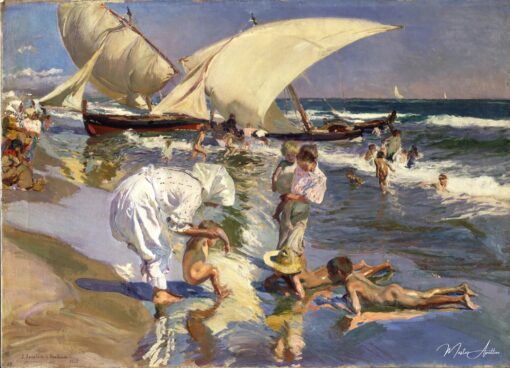 La plage de Valence dans la lumière du matin – Sorolla Joaquín Sorolla
