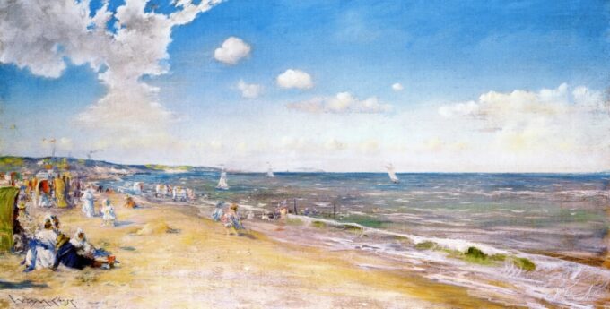 The Beach at Zandvoort – William Merritt Chase William Merritt Chase