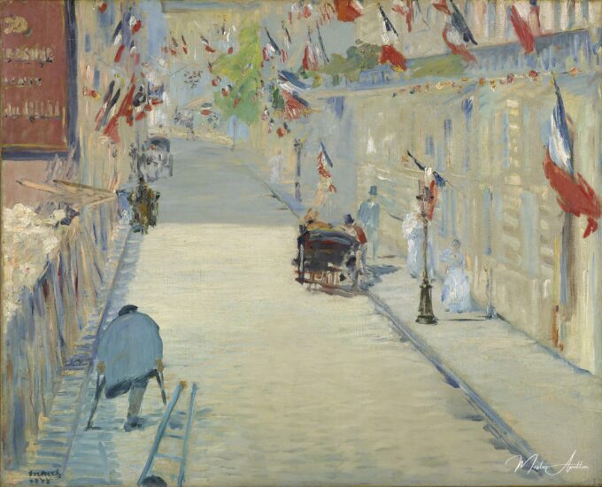 La Rue Mosnier aux drapeaux – Edouard Manet Édouard Manet