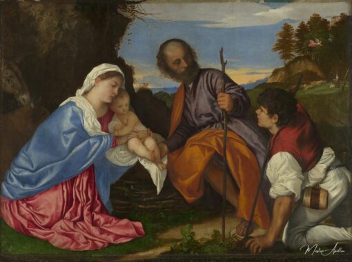 La Sainte Famille avec un berger – Titien Titien