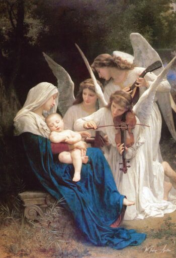 La Vierge aux anges – William Bouguereau Reproduction de Tableaux Célèbres