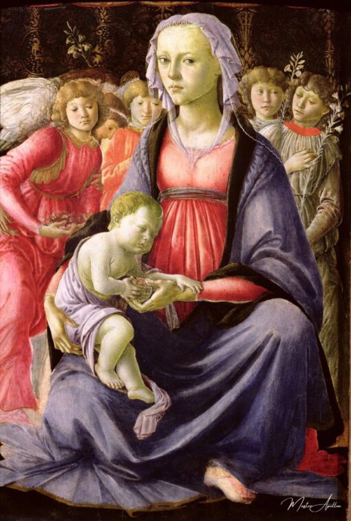 La Vierge et l’Enfant entourés de cinq anges – Sandro Botticelli Sandro Botticelli