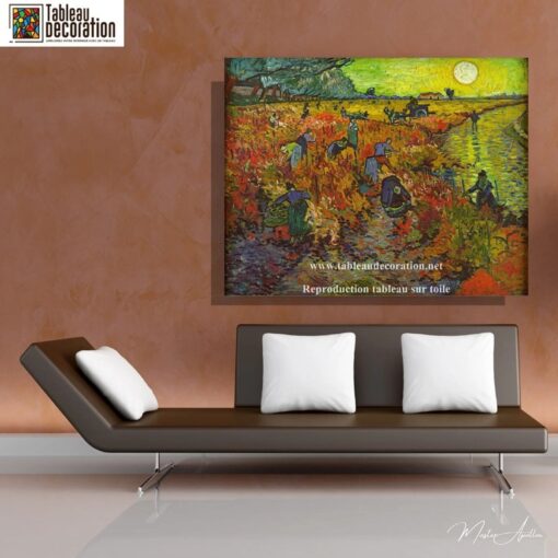 La Vigne rouge d’Arles – Van Gogh Reproduction de Tableaux Célèbres 4