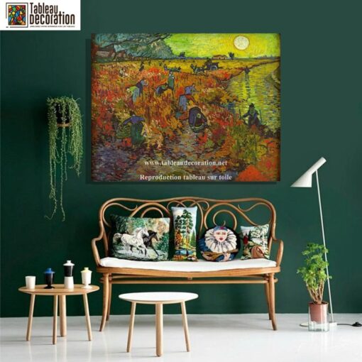 La Vigne rouge d’Arles – Van Gogh Reproduction de Tableaux Célèbres 3