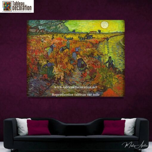La Vigne rouge d’Arles – Van Gogh Reproduction de Tableaux Célèbres 7