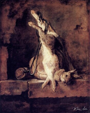 Lapin sauvage avec carnier et poire à poudre – Jean Siméon Chardin Jean Siméon Chardin
