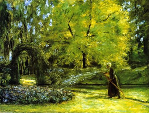L’arrosage des fleurs dans le jardin de haies – Max Liebermann Max Liebermann 2