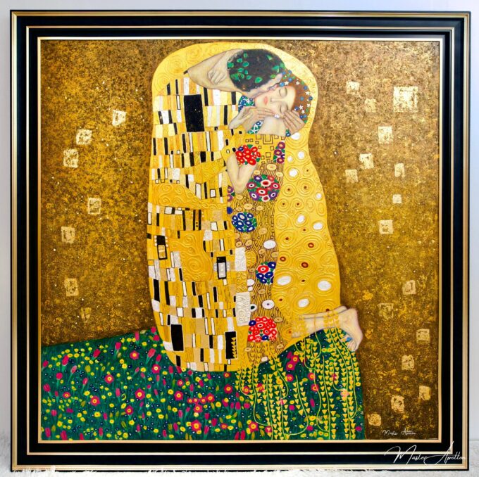 Le Baiser Réimaginé par Master Apollon | 200 x 200 cm La Galerie d'art en ligne art gallery 23