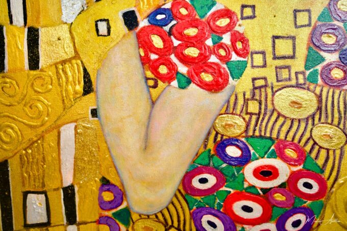 Le Baiser Réimaginé par Master Apollon | 200 x 200 cm La Galerie d'art en ligne art gallery 15