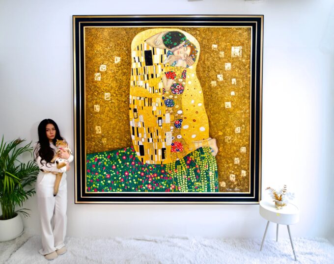 Le Baiser Réimaginé par Master Apollon | 200 x 200 cm La Galerie d'art en ligne art gallery 25