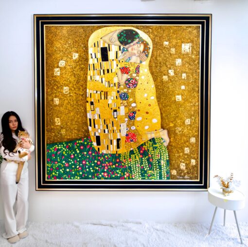 Le Baiser Réimaginé par Master Apollon | 200 x 200 cm La Galerie d'art en ligne art gallery 4
