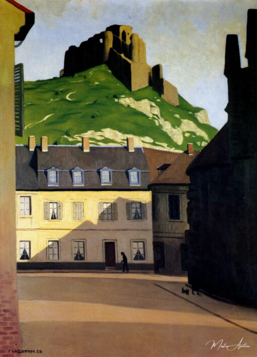 Le Château fort et la place des Andelys – Félix Edouard Vallotton Félix Vallotton