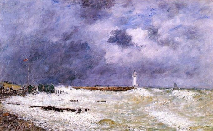 Le Havre. Heavy Winds off of Frascati – Eugène Boudin Eugène Boudin 2