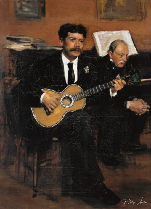 Le joueur de guitare Lorenzo Pagans et le père de l’artiste – Edgar Degas Edgar Degas