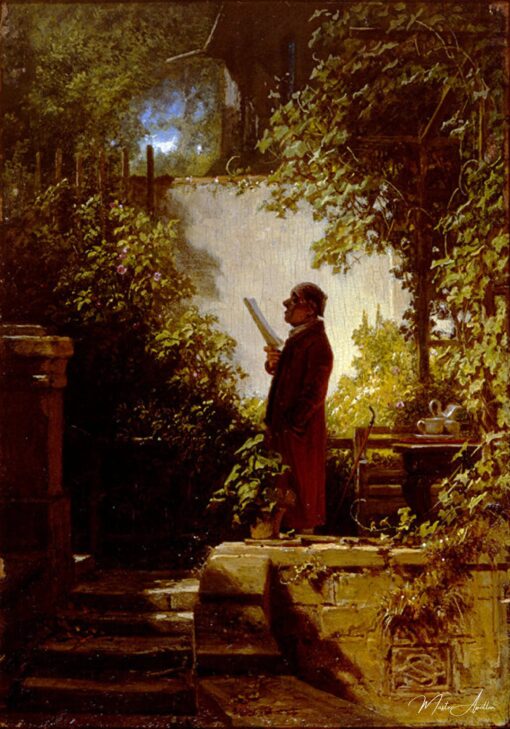 Le Lecteur de journal dans le jardin familial – Carl Spitzweg Carl Spitzweg