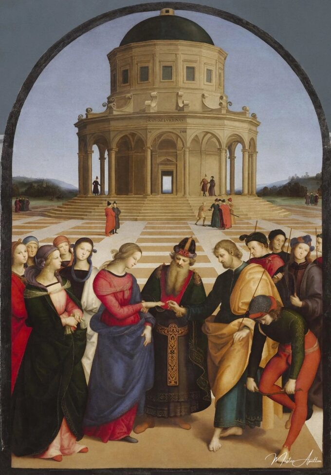 Le Mariage de la Vierge – Raphaël (peintre) Raffaello Sanzio (Raphaël)