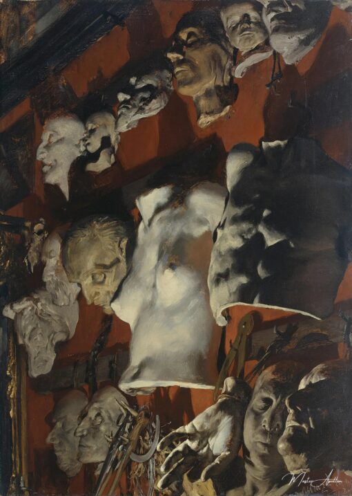 Le mur du studio – Adolph von Menzel Adolph von Menzel