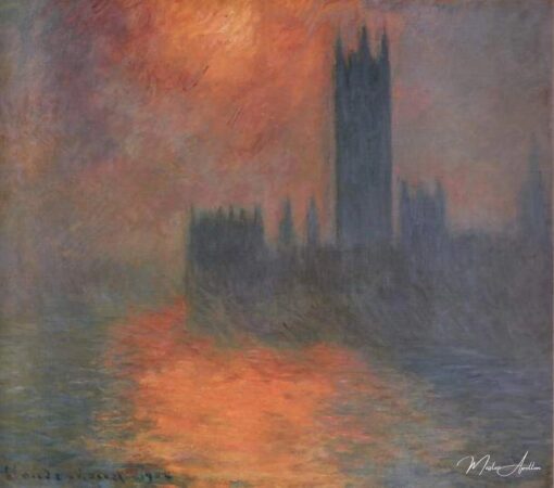 Le Parlement, coucher de soleil (W 1607) – Claude Monet Claude Monet