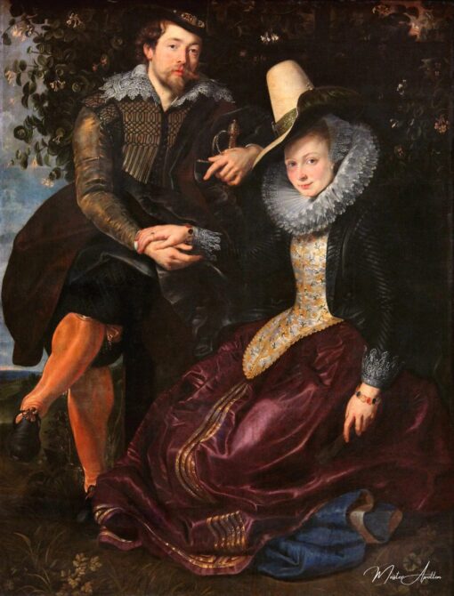 Le peintre avec sa femme Isabelle Brant dans le feuillage de chèvrefeuille – Peter Paul Rubens Peter Paul Rubens 2