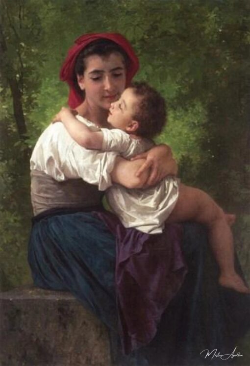 Le petit câlin – William Bouguereau William Bouguereau