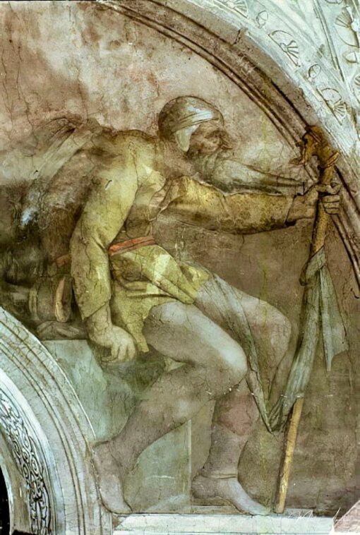 Le plafond de la chapelle Sixtine : L’un des ancêtres de Dieu – Michel-Ange Michel-Ange