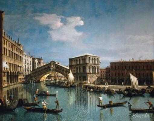 Le pont du Rialto, Venise de Giovanni Antonio Canal Giovanni Antonio Canal