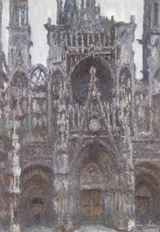 Le Portail vu de face, harmonie brune (W1319) – Claude Monet Claude Monet