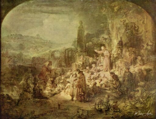 Le prêche de Jean Baptiste – Rembrandt van Rijn Rembrandt van Rijn