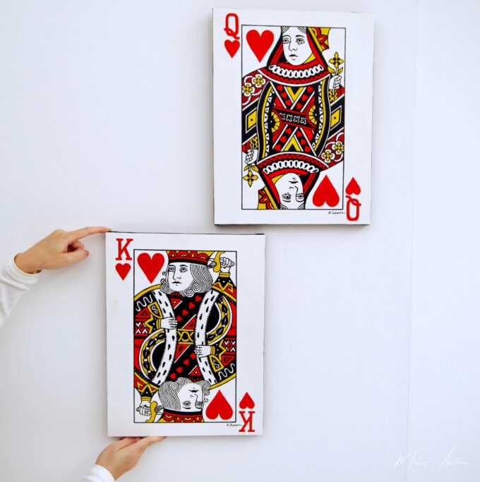 Le Roi et la Reine de Cœurs | 30 x 40 cm (x2) La Galerie d'art en ligne art gallery