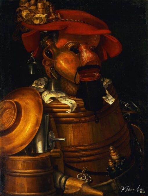 Le serveur : Un assemblage anthropomorphique d’objets liés à la viticulture – Arcimboldo Giuseppe Arcimboldo