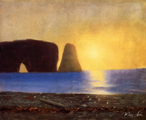 Le soleil se couche, rocher Percé, Gaspé, Québec, 1867 – William Bradford William Bradford
