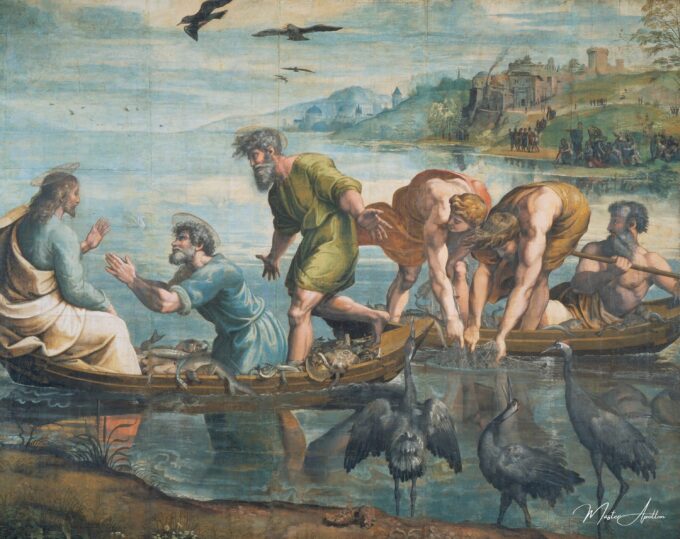 Le tirage miraculeux des poissons – Raphaël (peintre) Raffaello Sanzio (Raphaël)