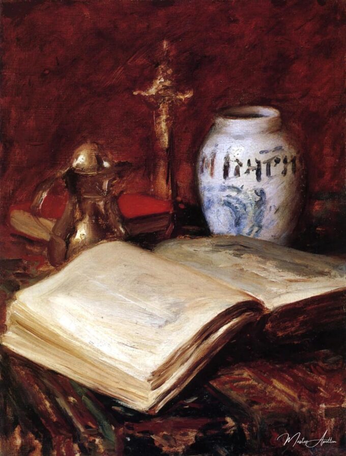 The Old Book – William Merritt Chase William Merritt Chase 2