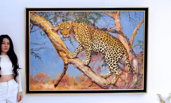 Léopard dans un arbre | 150 x 100 cm La Galerie d'art en ligne art gallery
