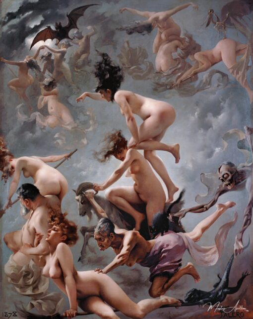 Les sorcières se rendant à leur sabbat – Luis Ricardo Falero Luis Ricardo Falero