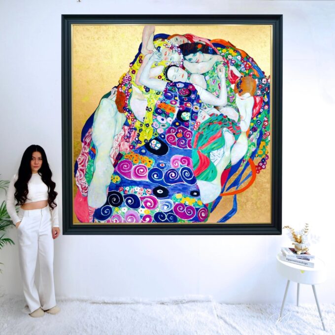 Les Vierges – Une Œuvre Réimaginée de Gustav Klimt par Master Apollon | 200 x 200 cm La Galerie d'art en ligne art gallery 3